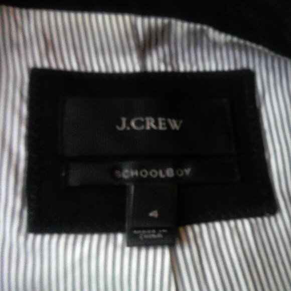 J. Crew Black Wool Blend Schoolboy Jacket Blazer 4 - Picture 10 of 12